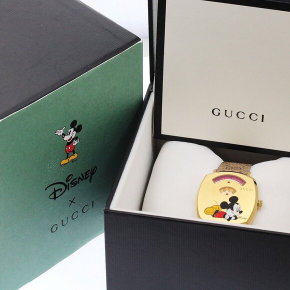 GUCCI Grip watch 157.4/YA157420 Disney collaboration Quartz Men's Watch_882037 - Picture 1 of 7